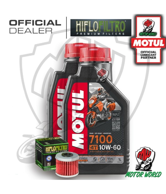 KIT TAGLIANDO 2 LT OLIO MOTUL 7100 10W60 FILTRO Polaris 325 Ranger ETX 2016 
