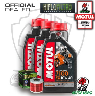 KIT TAGLIANDO 3 LT OLIO MOTUL 7100 10W40 FILTRO Honda CRF 450 XRL 2015 2016