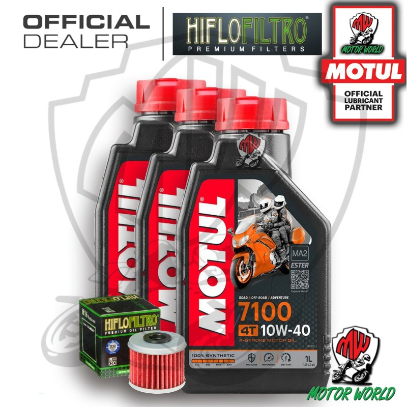 KIT TAGLIANDO 3 LT OLIO MOTUL 7100 10W40 FILTRO Honda CRF 450 XRL 2015 2016