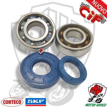 16186-KTC4 KIT CUSCINETTI BANCO SKF C4 TN9 + PARAOLI MOTORI MINARELLI ORIZZ VERT