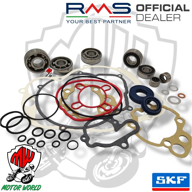 KIT REVISIONE MOTORE MINARELLI AM6 Cuscinetti SKF + Paraoli banco + Guarnizioni