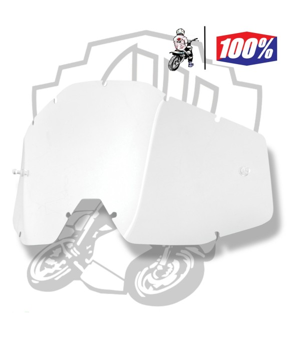 LENTE DI RICAMBIO TRASPARENTE PER MASCHERE STRATA 2 RACECRAFT 2 ACCURI 2 100%