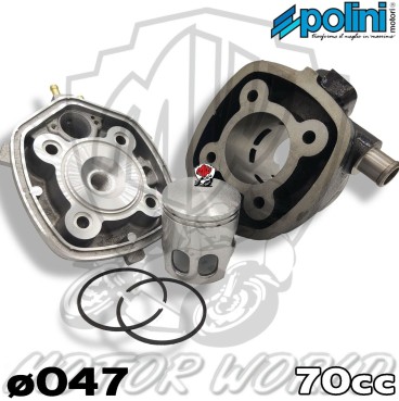 GRUPPO TERMICO POLINI 70 CC D.47 MINARELLI ORIZZONTALE YAMAHA AEROX R 50 2000