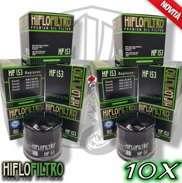 KIT 10 FILTRI FILTRO OLIO HIFLO HF153 Ducati 916 Strada/ Biposto / SP 1997 1998 