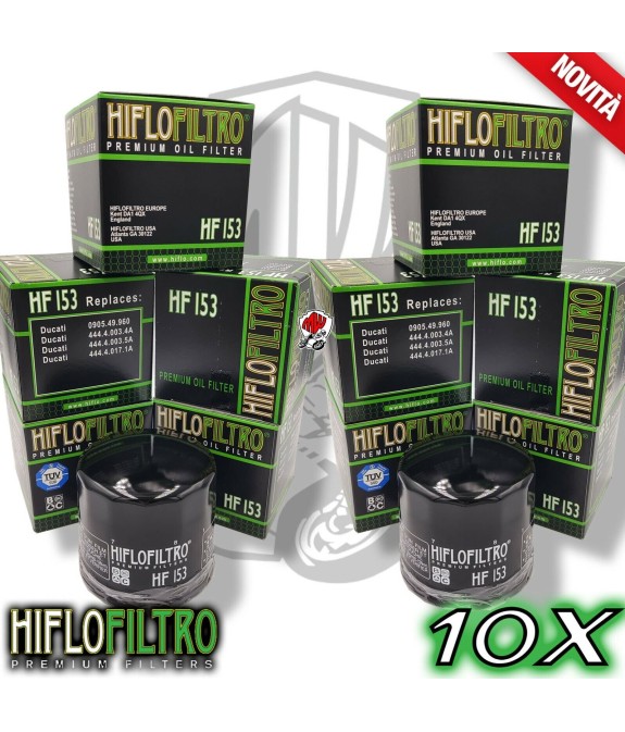 KIT 10 FILTRI FILTRO OLIO HIFLO HF153 Ducati 916 Strada/ Biposto / SP 1997 1998 
