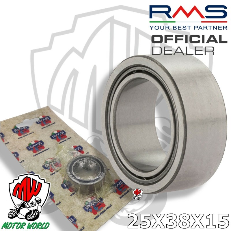 CUSCINETTO A RULLI 25x38x15 LATO VOLANO ALBERO MOTORE PIAGGIO VESPA PX 150 E 