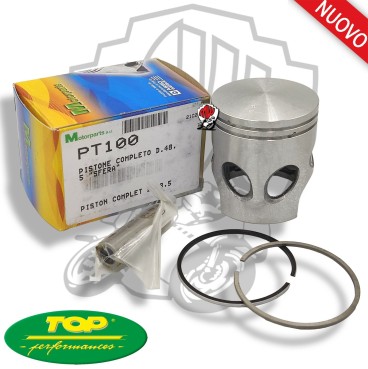 Pistone Completo TOP DR Bifascia D 48,5 Spinotto 12 Piaggio 50 2T Aria e Liquido
