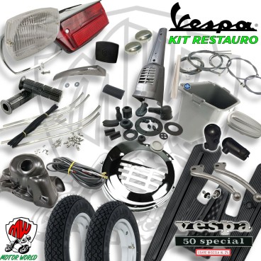 KIT RICAMBI RESTAURO VESPA 50 SPECIAL COMPLETO IMPIANTO ELETTRICO TARGHETTE