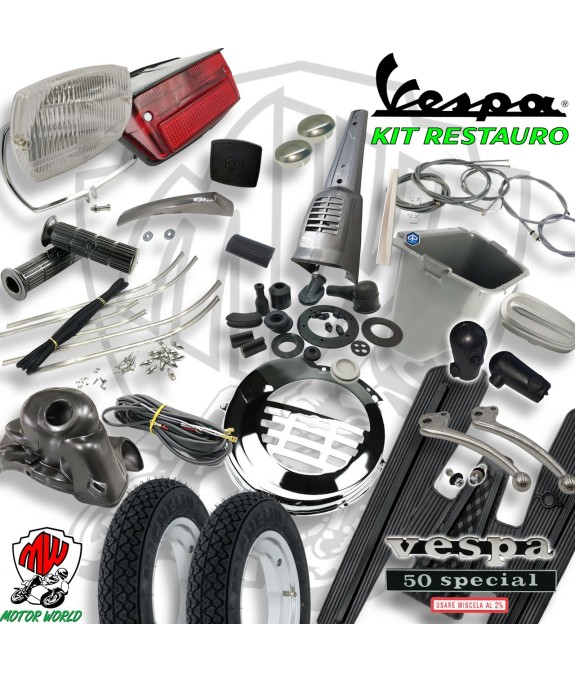 KIT RICAMBI RESTAURO VESPA 50 SPECIAL COMPLETO IMPIANTO ELETTRICO TARGHETTE