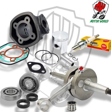 KIT POTENZIAMENTO CILINDRO ALBERO CANDELA 70cc ø47 2T DERBI GP1 50 2003