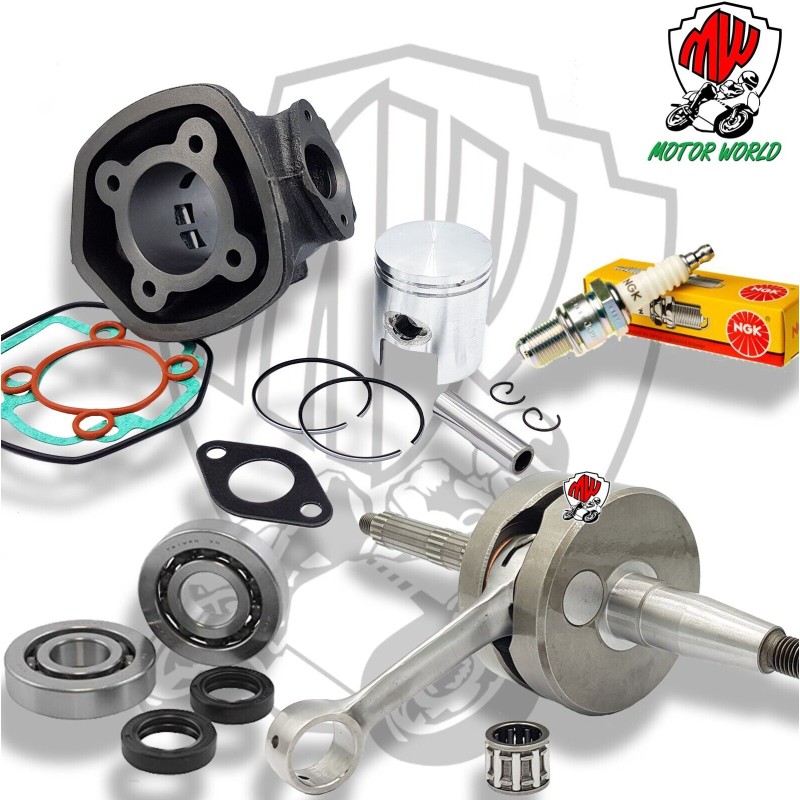 KIT POTENZIAMENTO CILINDRO ALBERO CANDELA 70cc ø47 2T DERBI GP1 50 2003