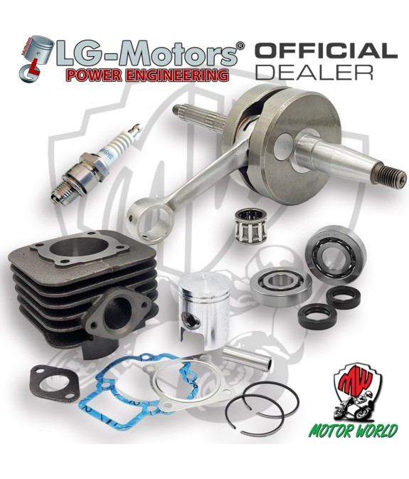 KIT POTENZIAMENTO CILINDRO ALBERO CANDELA 70cc ø47 PIAGGIO ZIP 2T 50 2008 2009