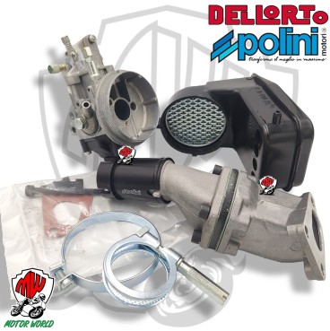 KIT CARBURATORE DELL'ORTO + COLLETTORE POLINI 19.19 VESPA PK 125 XL RUSH HP FL2