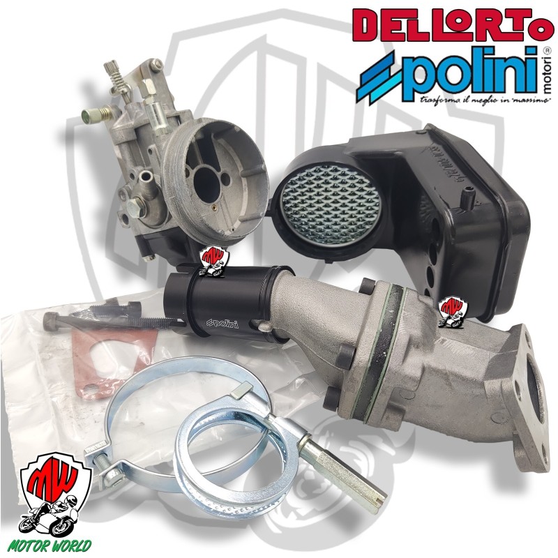KIT CARBURATORE DELL'ORTO + COLLETTORE POLINI 19.19 VESPA PK 125 XL RUSH HP FL2