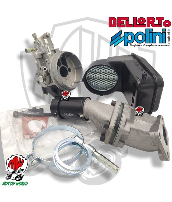 KIT CARBURATORE DELL'ORTO + COLLETTORE POLINI 19.19 VESPA PK 125 XL RUSH HP FL2