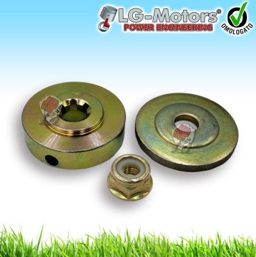KIT COPPIA SPESSORE RONDELLA + DADO AUTOBLOCCANTE COPPIA CONICA DECESPUGLIATORE
