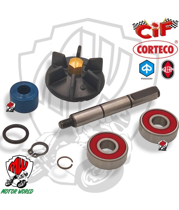 KIT REVISIONE POMPA ACQUA SCOOTER MOTORE PIAGGIO APRILIA GILERA 50 2T H2O