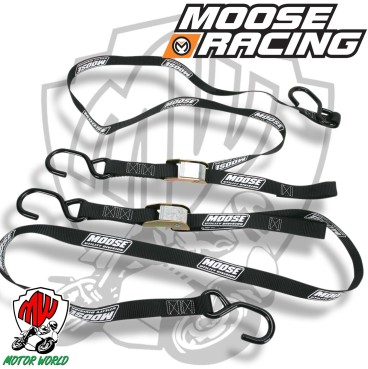CINGHIA A CRICCHETTO MOOSE CINGHIE DI ANCORAGGIO CON TENDITORE MORSETTO NERE