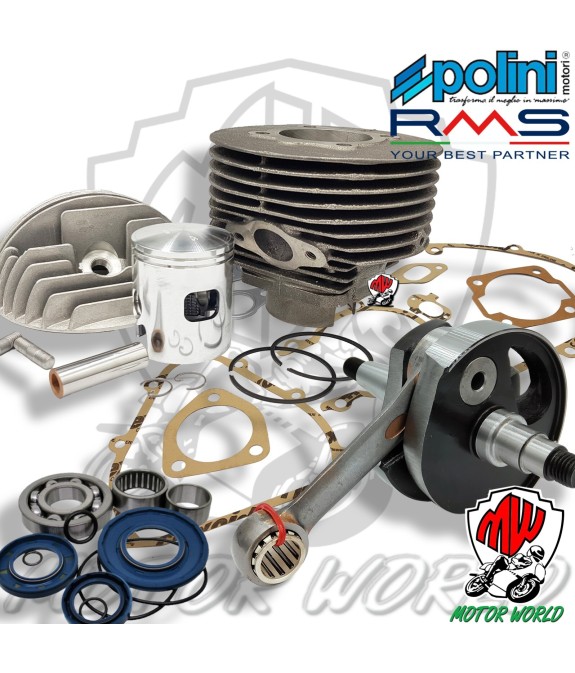 KIT MODIFICA MOTORE COMPLETA 130 ALBERO CONO 20 PIAGGIO VESPA APE 50 125