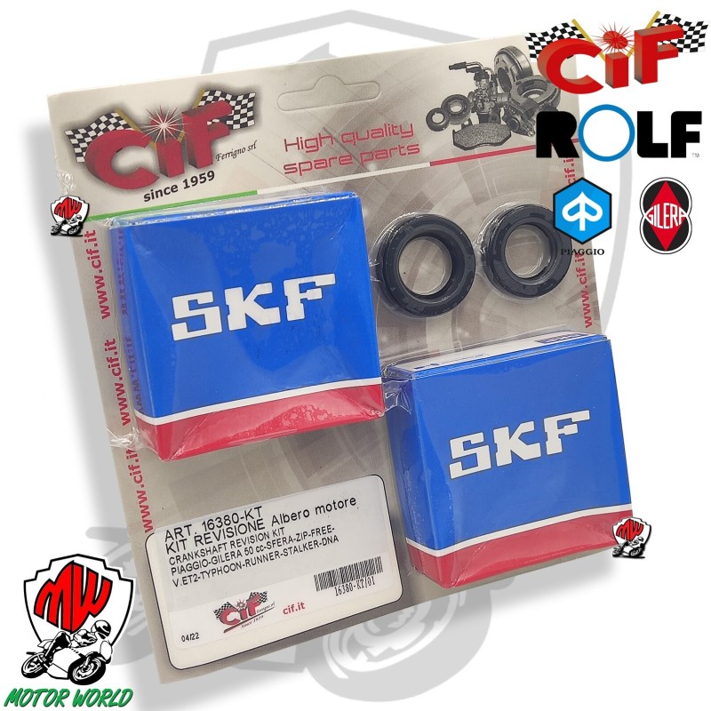CUSCINETTI BANCO SKF CON PARAOLI ROLF PIAGGIO ZIP SP 50 2T 2010 2011 2012 2013