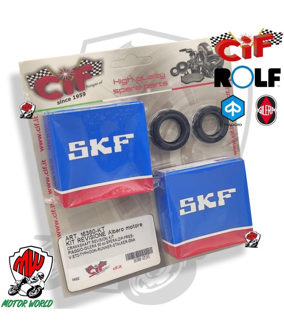 CUSCINETTI BANCO SKF CON PARAOLI ROLF PIAGGIO NRG RST MC2 50
