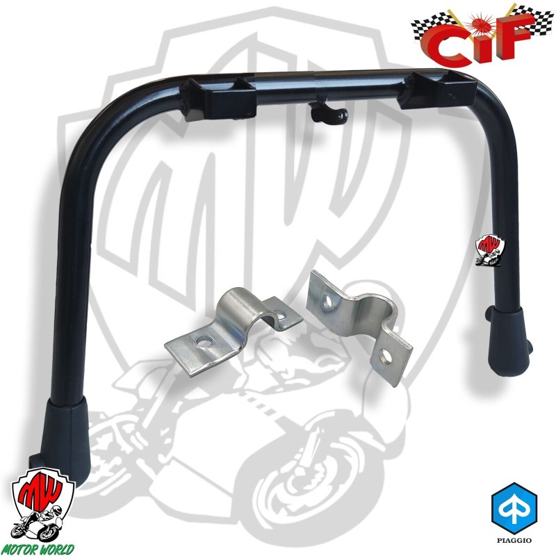 CAVALLETTO CENTRALE NERO CON STAFFE VESPA 50 SPECIAL R L N 125 ET3 PRIMAVERA