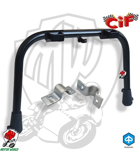 CAVALLETTO CENTRALE NERO CON STAFFE VESPA 50 SPECIAL R L N 125 ET3 PRIMAVERA