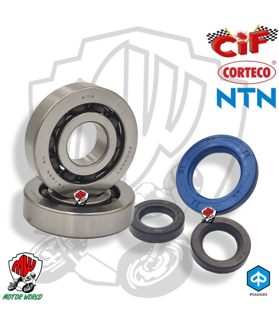 CUSCINETTI NTN + PARAOLI DI BANCO CORTECO PIAGGIO 50 2 TEMPI