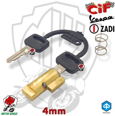 PIAGGIO SERRATURA BLOCCASTERZO guida 4mm VESPA ERRE2 CIAO SI 120328 MOD. CORTO