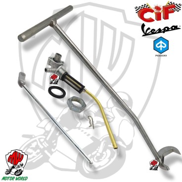 KIT RUBINETTO CHIAVE PER DADO E ASTA BENZINA PIAGGIO VESPA 125 150 PX OEM