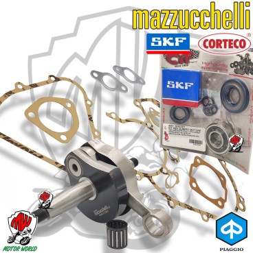 ALBERO MOTORE MAZZUCCHELLI VESPA 50 APE MODIFICA A 125 130 COMPLETO X MONTAGGIO