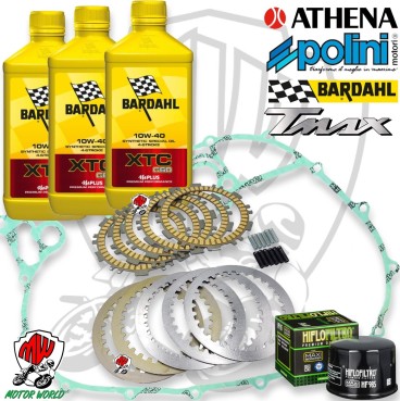 KIT FRIZIONE POLINI GUARNIZIONE OLIO BARDAHL XTC FILTRO YAMAHA T-MAX 500 2001/11