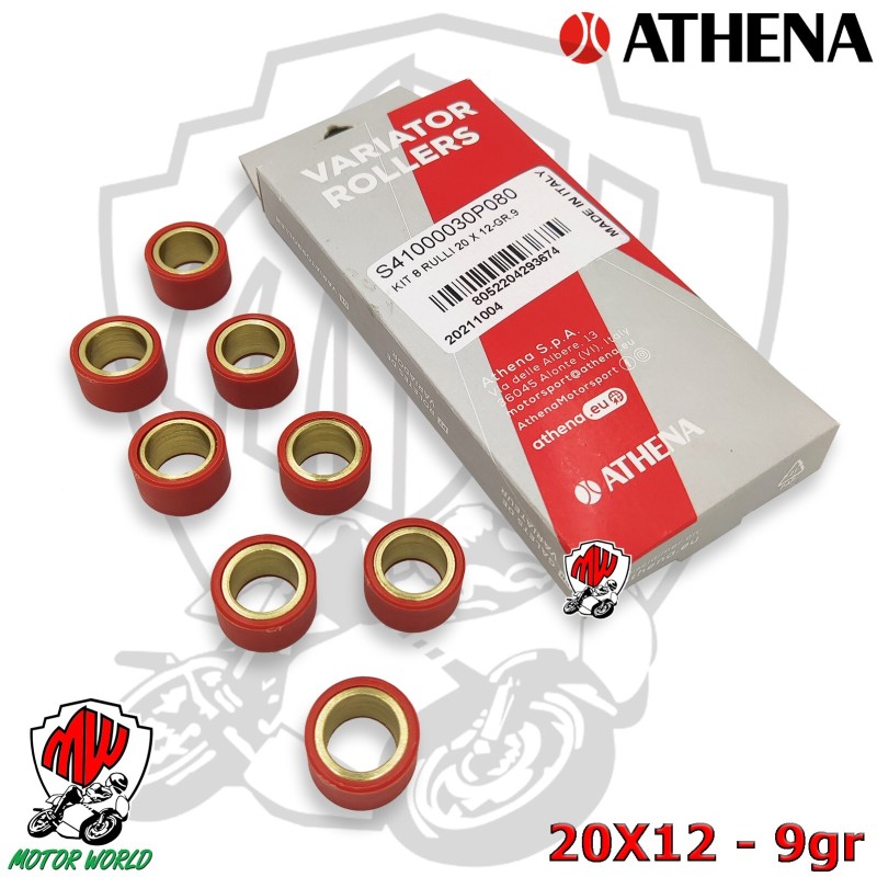KIT RULLI MASSETTE VARIATORE ATHENA 20X12 - 9,0 GRAMMI