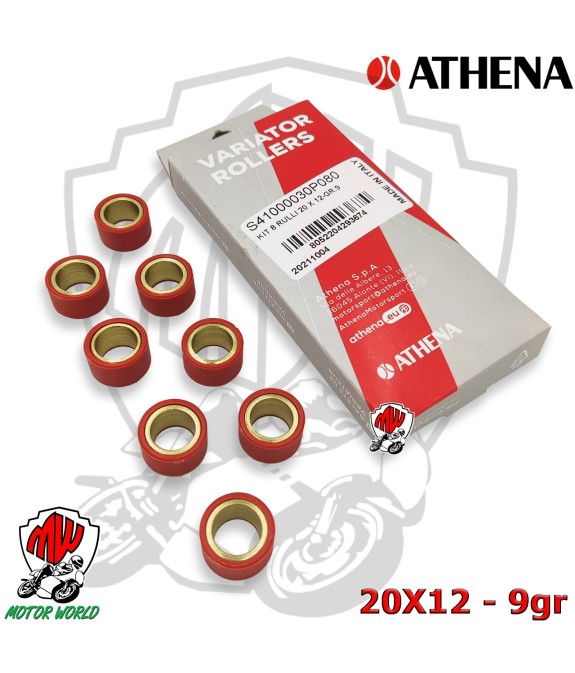 KIT RULLI MASSETTE VARIATORE ATHENA 20X12 - 9,0 GRAMMI