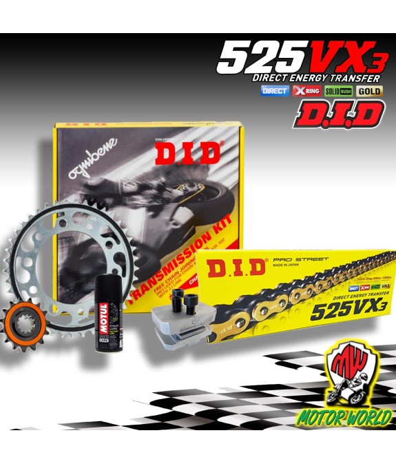 KIT TRASMISSIONE CATENA DID CORONA PIGNONE BENELLI 500 TRK 502 X 2021 2022 2023