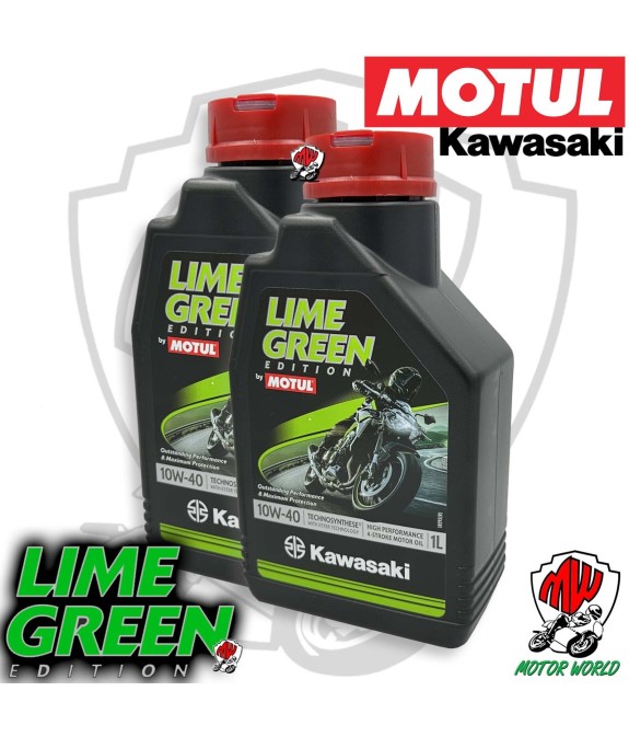 2 LITRI OLIO TECHNSYNTHESE MOTUL LIME GREEN 10W40 KAWASAKI