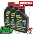 3 Litri OLIO MOTORE MOTUL KAWASAKI LIME GREEN 10W40 SPECIFICO TUTTI I MODELLI