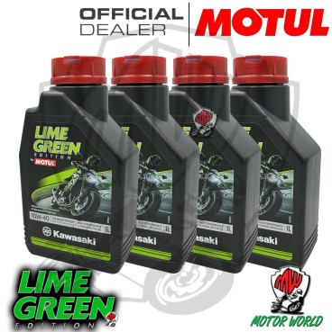 4 LITRI OLIO TECHNSYNTHESE MOTUL LIME GREEN 10W40 KAWASAKI