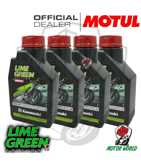 4 LITRI OLIO TECHNSYNTHESE MOTUL LIME GREEN 10W40 KAWASAKI