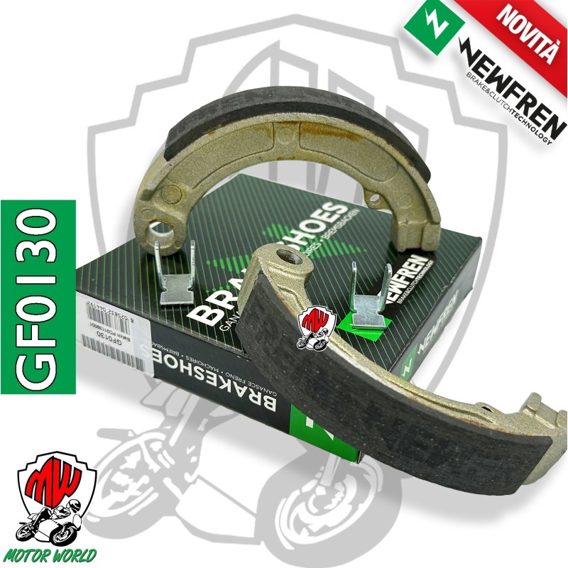 COPPIA GANASCE FRENO POSTERIORE NEWFREN PIAGGIO VESPA L R N 50 RAGGIO 9 GF0130