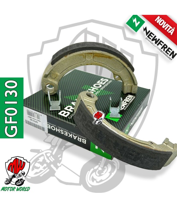 COPPIA GANASCE FRENO POSTERIORE NEWFREN PIAGGIO VESPA L R N 50 RAGGIO 9 GF0130