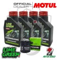 KIT TAGLIANDO 4 LITRI OLIO MOTUL LIME GREEN 10W40 KAWASAKI