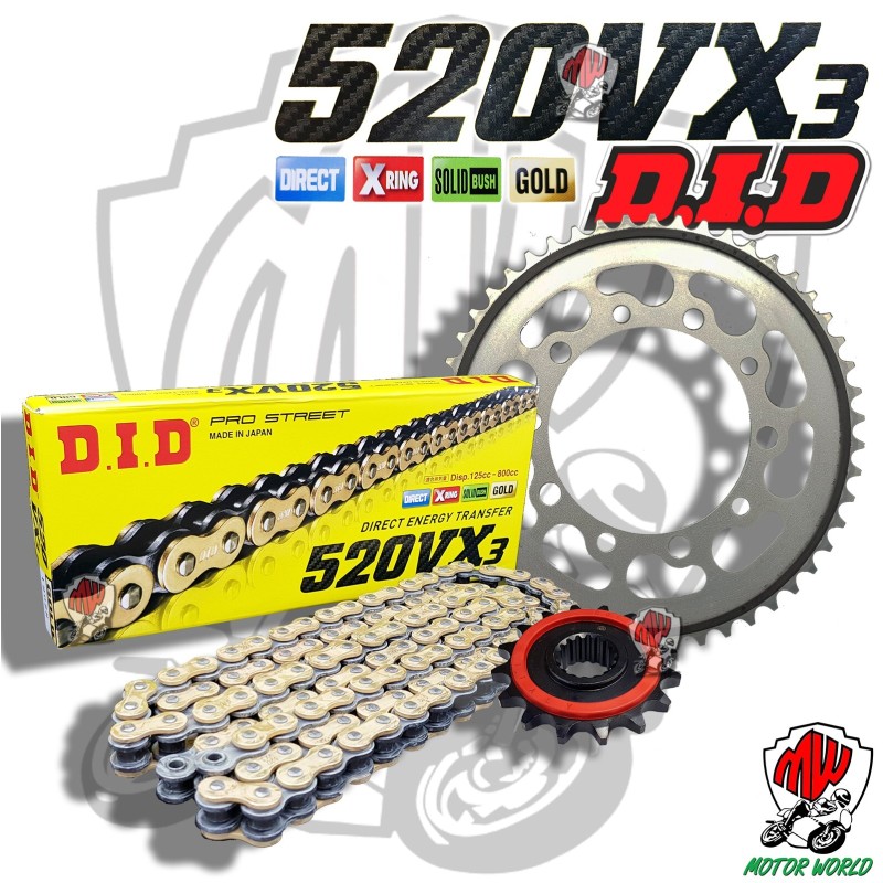 KIT TRASMISSIONE CATENA DID CORONA PIGNONE KAWASAKI ER-5 500 TWISTER 2005 2006