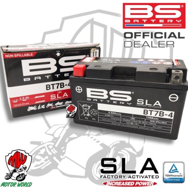 BATTERIA BS BATTERY SLA BT7B-4 SENZA MANUTENZIONE YAMAHA YP 250 MAJESTY DX 1999