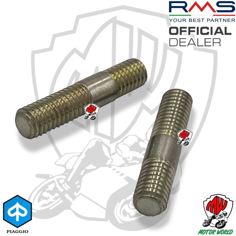 COPPIA PRIGIONIERI SCARICO M6X26 mm. SCOOTER PIAGGIO 50 125 150