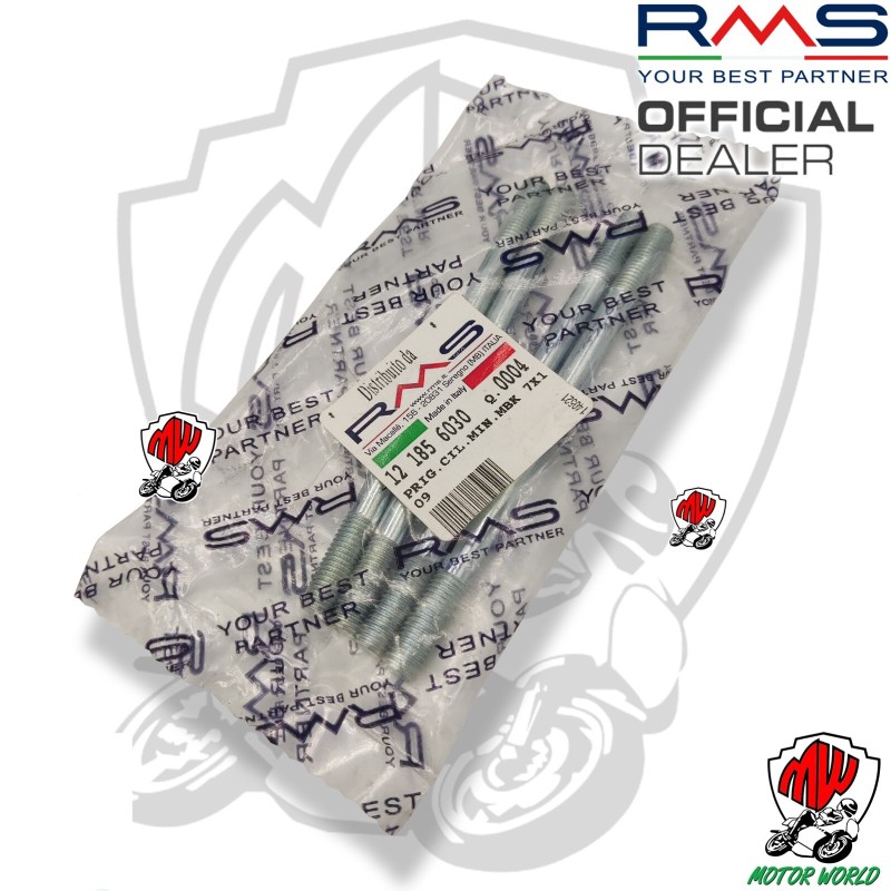 121856030 KIT CONFEZIONE 4 PEZZI PRIGIONIERO CILINDRO 7X109 FOR YAMAHA JOG
