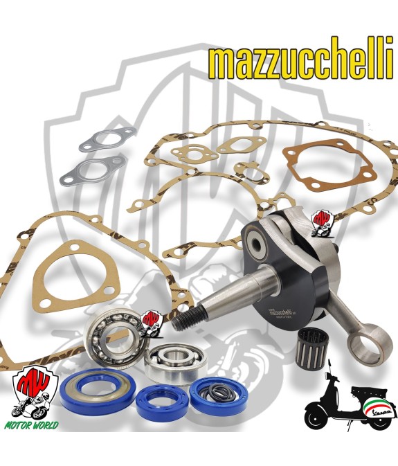 KIT ALBERO MOTORE MAZZUCCHELLI CUSCINETTI SKF VESPA ET3 125 PRIMAVERA CONO 19
