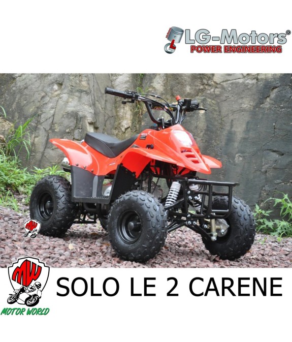 KIT 2 carene anteriore e posteriore verniciate colore rosso Quad 4T no adesivi