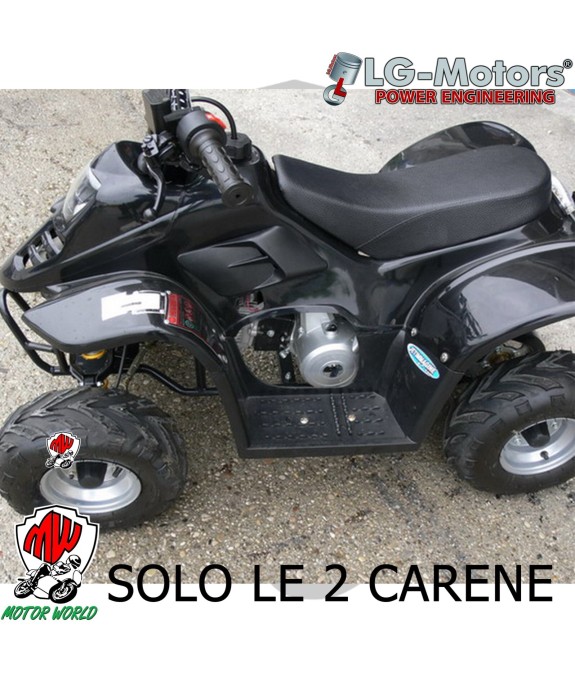 KIT 2 carene anteriore e posteriore verniciate colore NERE Quad 4T no adesivi