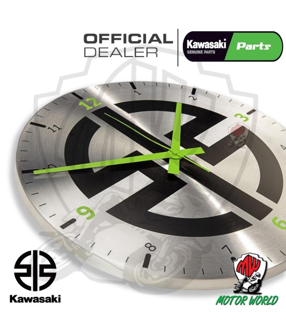 OROLOGIO ANALOGICO DA PARETE ALLUMINIO ORIGINALE KAWASAKI IDEA REGALO COMPLEANNO